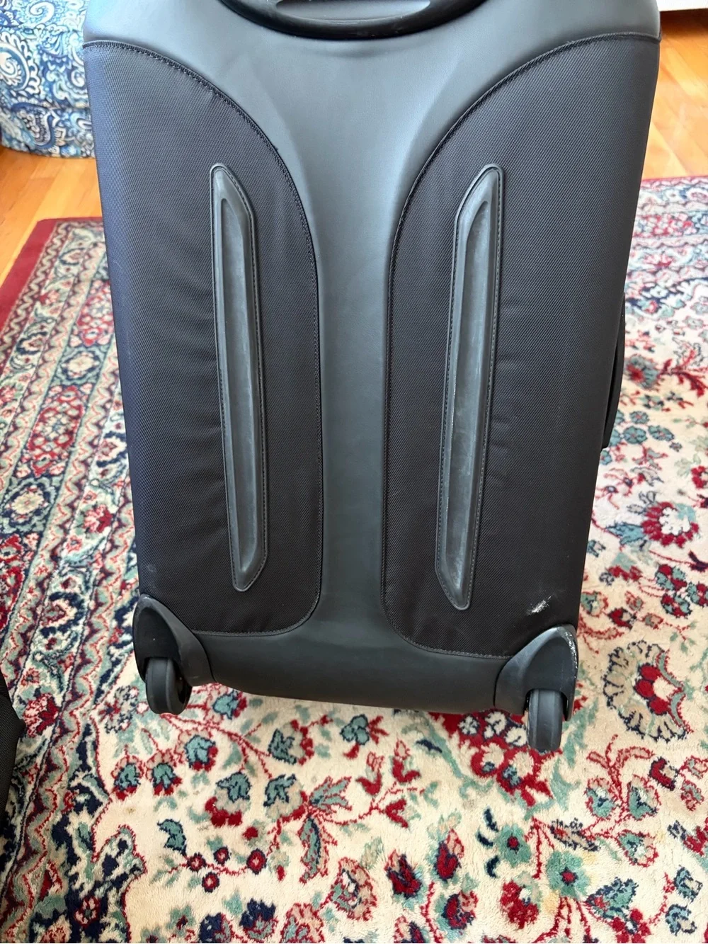 T-Tech by TUMI Carry-On Rolling Suitcase – Black – Orange Interior